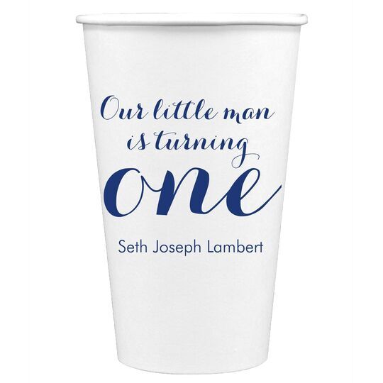 Our Little Man Paper Coffee Cups